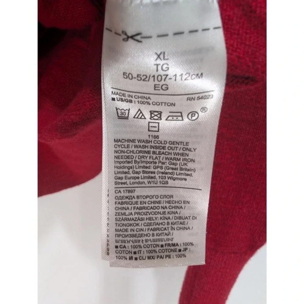 Banana‎ Republic Red Organic Cotton Sweater Men's XL